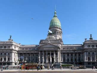 Fachada del Palacio del Congreso de la Nación Argentina, en Buenos Aires